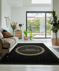 Viking Life Art Deco Rug, Viking Ship Viking Rug Personalized Carpet Viking