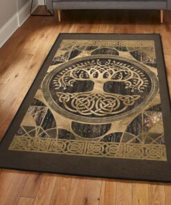 Viking Art Area Rugs, Yggdrasil Viking Tree Of Life Rug Personalized Carpet Viking