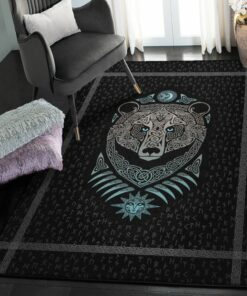Bear Playroom Rug, Bear Viking Rug Personalized Carpet Viking