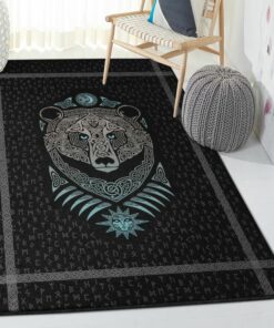 Bear Playroom Rug, Bear Viking Rug Personalized Carpet Viking