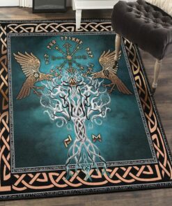 Traveller Area Rugs, Celtic Viking Compass Rug Personalized Carpet Viking