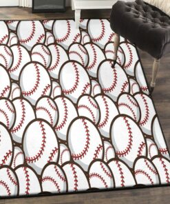 Baseball Indoor Outdoor Rugs, Baseball Rug for Bedroom