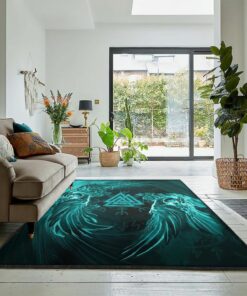 Crow Art Deco Rug, Viking Raven Rug Personalized Carpet Viking