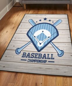Home Run Playroom Rug, Baseball Championship Rug