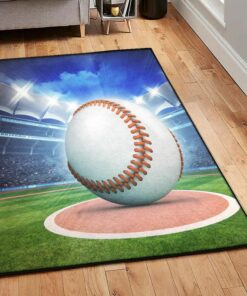 Baseball Bat Bedroom Rugs, Baseball Rug