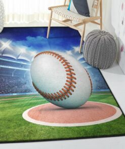 Baseball Bat Bedroom Rugs, Baseball Rug