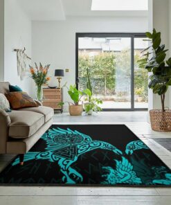 Viking Area Rug, Blue Viking Rug Personalized Carpet Viking