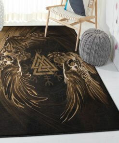 Viking Art Modern Rugs, Viking In Love Rug Personalized Carpet Viking