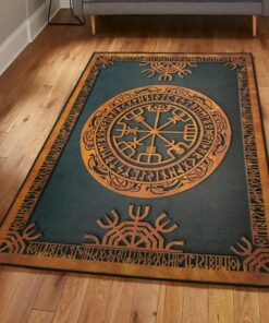 Viking Large Living Room Rugs, Viking Norse Mythology Rug Personalized Carpet Viking