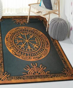 Viking Large Living Room Rugs, Viking Norse Mythology Rug Personalized Carpet Viking