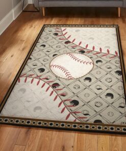 Rectangle Modern Rugs, Baseball Lovers Rectangle Rug
