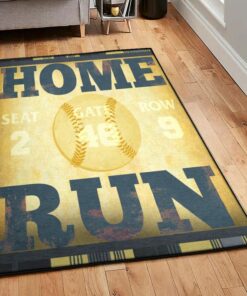 Baseball Non Shedding Area Rug, Baseball Rug