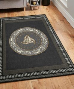 Viking Life Living Room Rugs, Horn Of Odin Symbol Viking Rug Personalized Carpet Viking