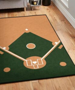 Baseball Modern Rugs, Baseball Area Rug