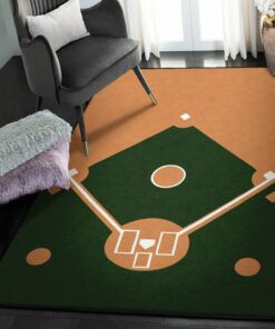Baseball Modern Rugs, Baseball Area Rug