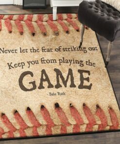 Home Run Dining Room Rug, Baseball Rug