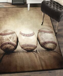 Baseball Modern Area Rugs, Baseball Rug