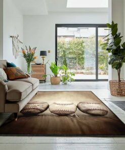 Baseball Modern Area Rugs, Baseball Rug