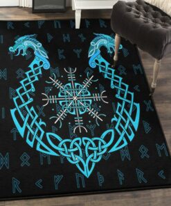 Viking God Area Rugs, Viking Rug Personalized Carpet Viking