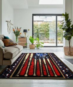 Home Run Kitchen Rugs, American Flag Baseball Rug