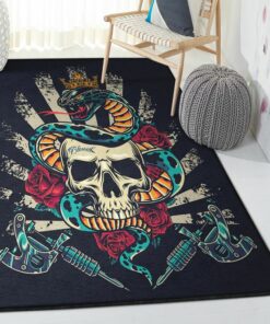 Boutique Indoor Outdoor Rugs Vintage Colorful Tattoo Rug