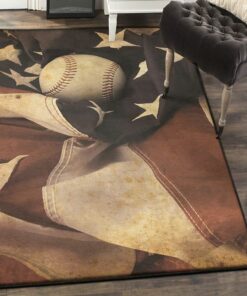 Home Run Area Rugs, Baseball Rug
