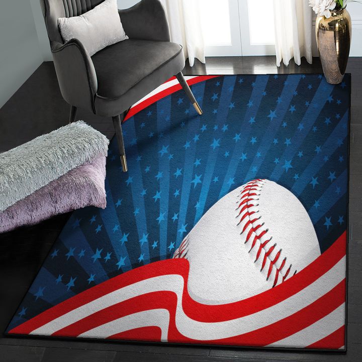 Usa Area Rugs, American Baseball Rug