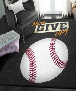 Baseball Bat Art Deco Rug, Baseball Rugs