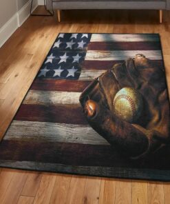 Baseball America Modern Area Rugs, Baseball Rug