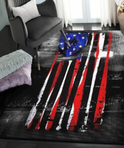 Usa Living Room Rugs, Baseball United State Flag Rug