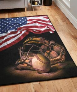 Baseball America Dining Room Rug, Baseball American Rug