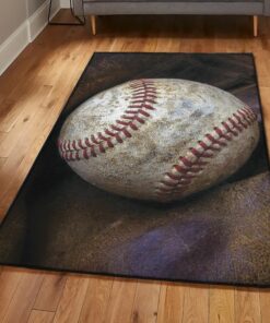 Baseball Dining Room Rug, Baseball Rug