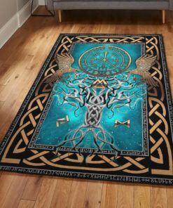 Viking Life Rug, Yggdrasil Viking Rug Personalized Carpet Viking