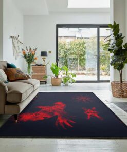 Red Raven Viking Area Rugs, Viking Rug Personalized Carpet Viking