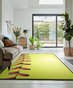 Baseball Bat Carpets For Living Room, Baseball Yellow Rug