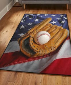 Baseball America Area Rugs, Baseball Rug for Bedroom