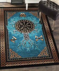 Personalized Viking Life Rug, Yggdrasil Viking Area Rugs