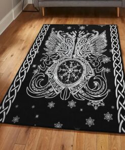 Christian Believer Playroom Rug, Viking God Rug Personalized Carpet Viking