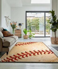 Baseball Bat Area Rugs For Living Room, Baseball 5 Rug