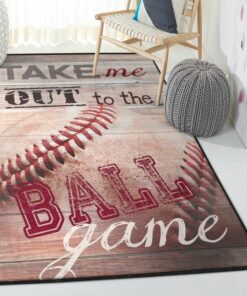 Home Run Bedroom Rugs, Baseball Game Rug