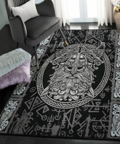 Viking Area Rug, Odin Viking Rug Personalized Carpet Viking