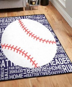 Baseball Bat Kitchen Rugs, Baseball Rug