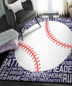 Baseball Bat Kitchen Rugs, Baseball Rug