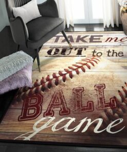 Baseball Art Deco Rug, Baseball Rug