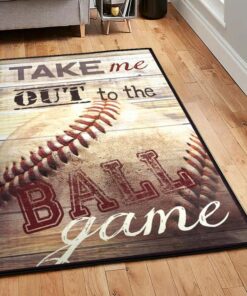 Baseball Art Deco Rug, Baseball Rug