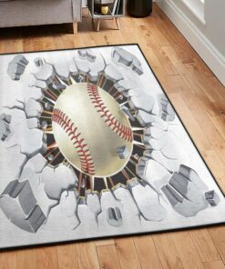 Baseball America Bedroom Rugs, Baseball Wall Rug