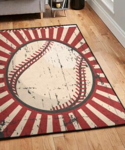 Baseball Bat Modern Area Rugs, Baseball Rug