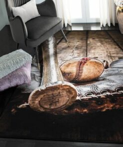 Baseball Bat Large Living Room Rugs, Baseball Rug