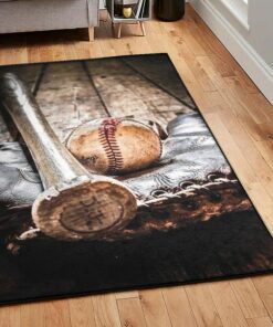 Baseball Bat Large Living Room Rugs, Baseball Rug