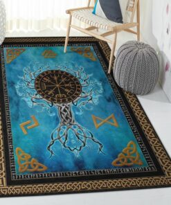 Viking Modern Rugs, Yggdrasil Viking Rug Personalized Carpet Viking
